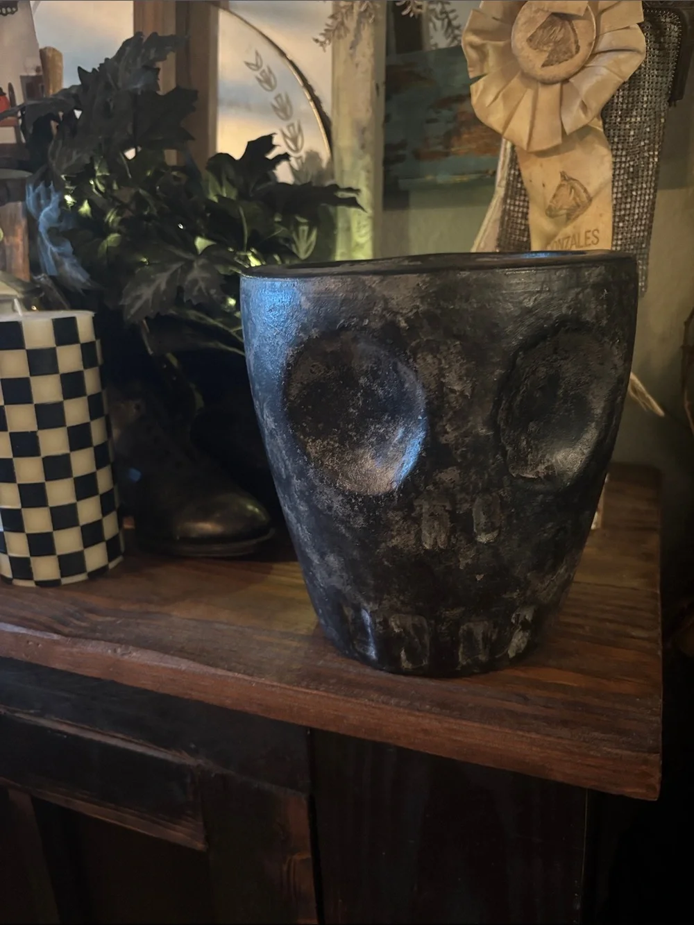 Skeleton Cachepot from Pottery Barn